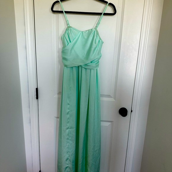 Seafoam Green Maxi Formal Dress - Picture 1 of 11